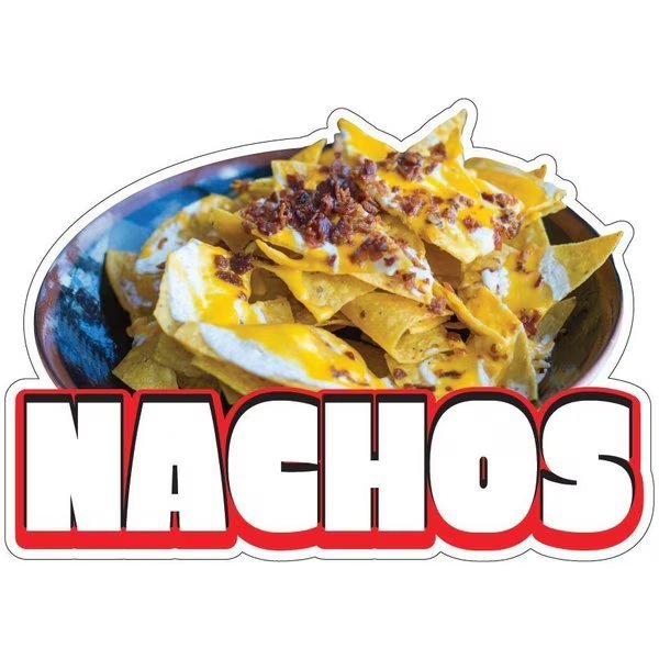 Nachos Decal Concession Stand Food Truck Sticker, 24